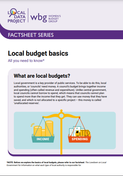 Image of Local budget basics factsheet front cover